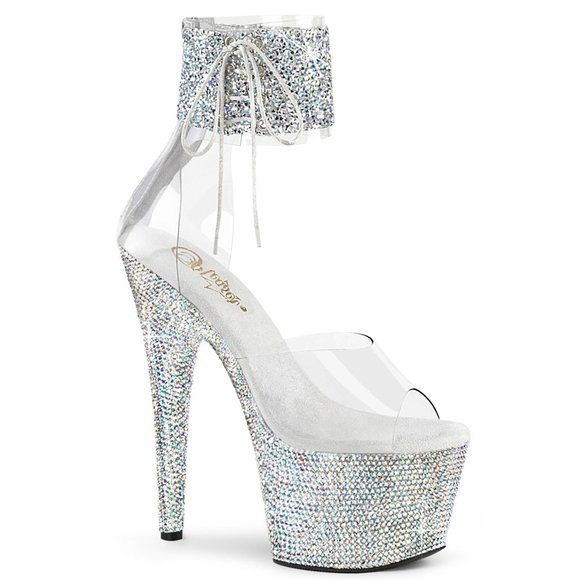 Pleaser Bejeweled 724RS-02 7 Inch Ankle Cuff Sandal
